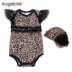 Augelute mùa hè bé bông bay tay áo romper phù hợp với cô gái onesies quần áo haber phù hợp với 42133 Áo liền quần