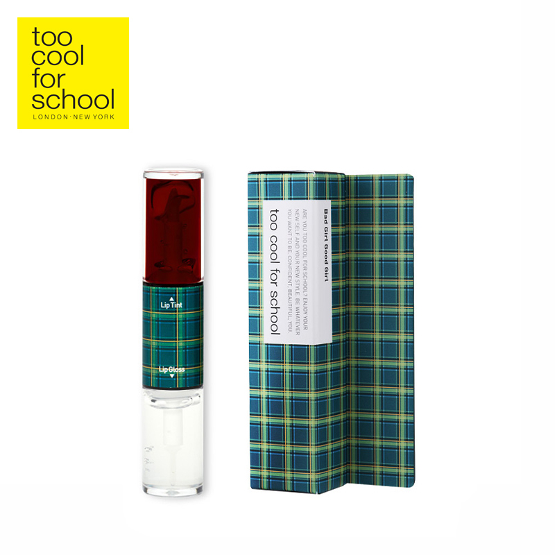 韩国toocoolforschool坏女孩好女孩果冻唇彩双头染色唇蜜保湿透明