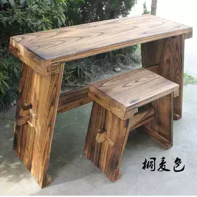 (Shou artist) Factory direct portable tung wood guqin table and stool resonance effect good desktop thickness 3cm