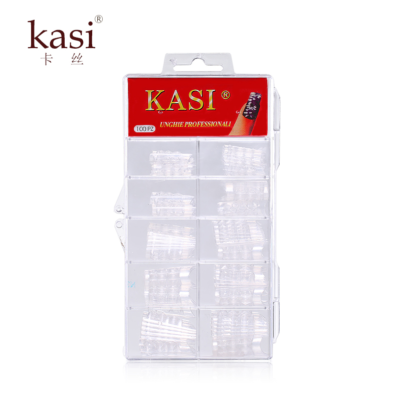 KaSi琉璃甲片 假指甲贴片 手指甲片 透明半贴外凸/内花纹款