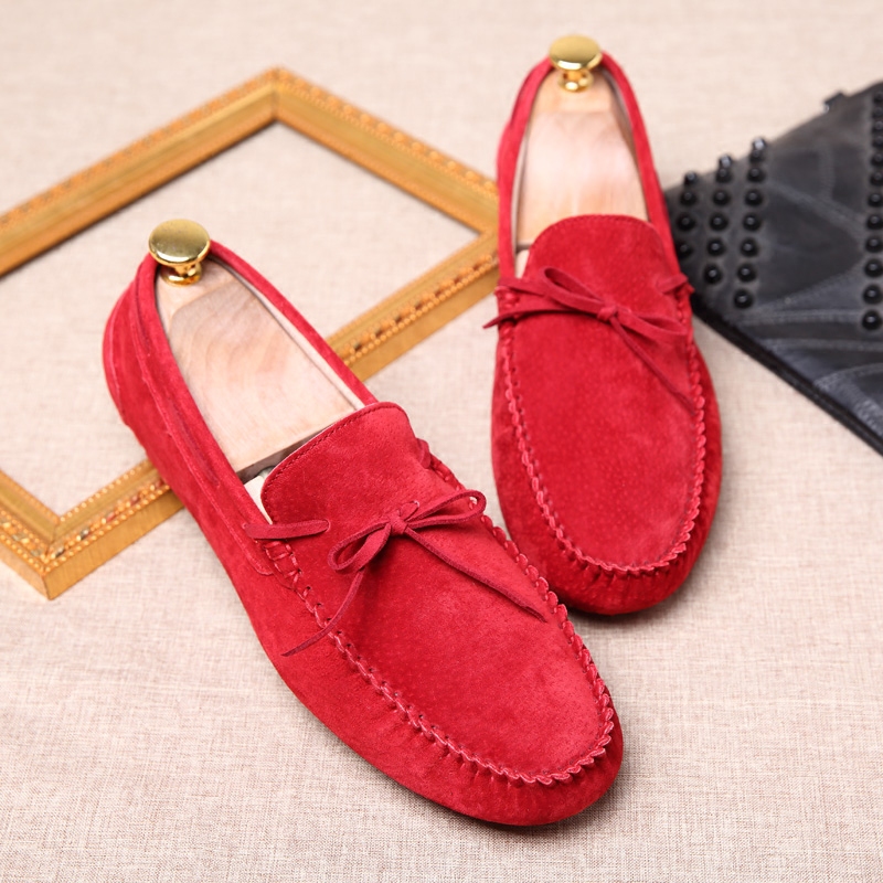 2022 spring new beanie shoes men's leather scrub all-match casual men's shoes Korean version 37 small size soft bottom loafers