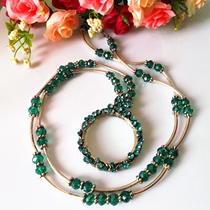 Luxury socialite portable reading magnifying glass necklace European and American sweater chain womens fashion long spring and summer