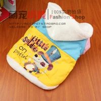 Full 68 vận chuyển siêu dễ thương nhung chó nhung trùm đầu áo bông mùa thu và mùa đông thú cưng quần áo mèo quần áo quần áo Teddy - Quần áo & phụ kiện thú cưng quần áo chó poodle