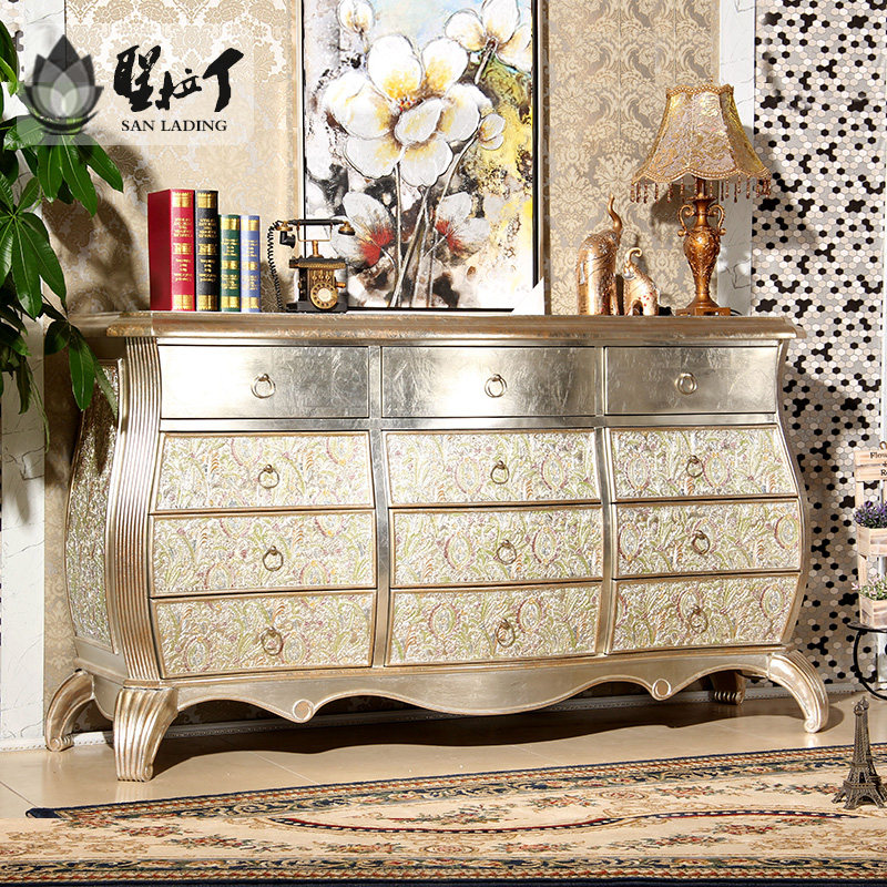 Modern European-style two-sided bucket cabinet after the solid wood decorative cabinet of the San Latin neoclassical European-style Hyun Guan Cabinet of the Solid Wood Trim Cabinet