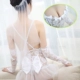 Trang điểm cô dâu trắng trong suốt Ren mùa hè Phụ nữ Nightdress Đồ lót tình dục nóng Tulle Sex Vui vẻ Sexy Pyjama áo đầm mặc ở nhà Đêm đầm