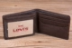 Ví chính hãng của Mỹ Levis Levis Ví nam gấp hai lần khâu da ví retro giản dị