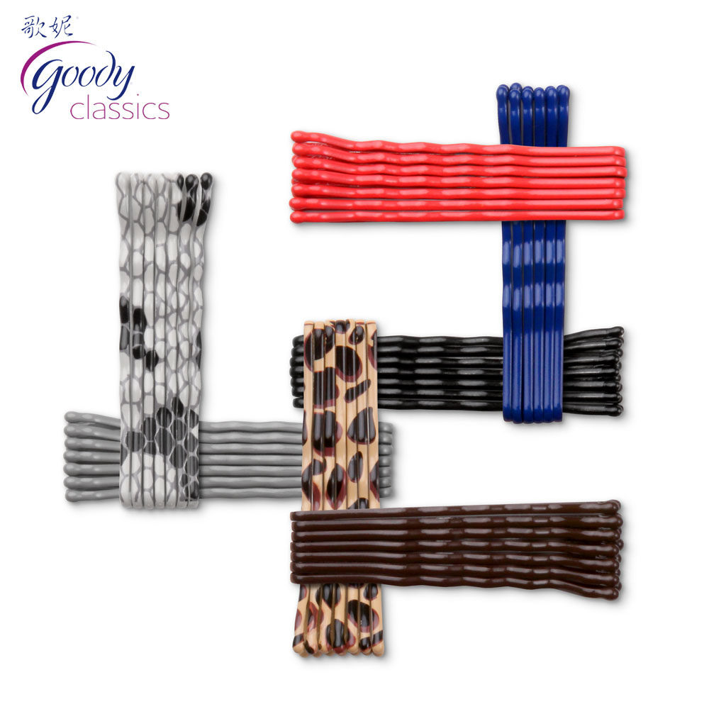 Goody/歌妮新款 美国妮发饰 豹纹蛇纹一字夹 发夹 印花发卡 28根