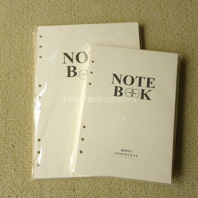 Promotion 6 Holes A5 Loose-leaf Notebook Bookbinder Bookbinder Netecore Crosswire Notepad 100 Zhang Ben Replacement Core-Taobao