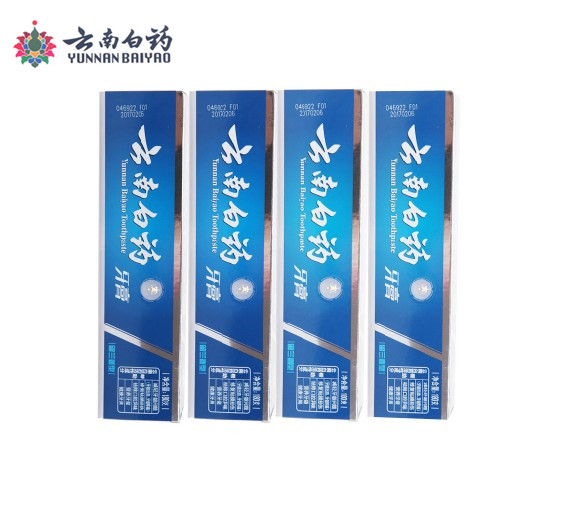 云南白药牙膏留兰香型180g*4支修复牙龈出血健康牙周清口气包邮