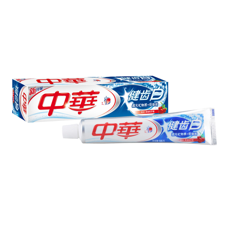 中华健齿白炫动果香味牙膏90g/200g 全效亮白牙齿