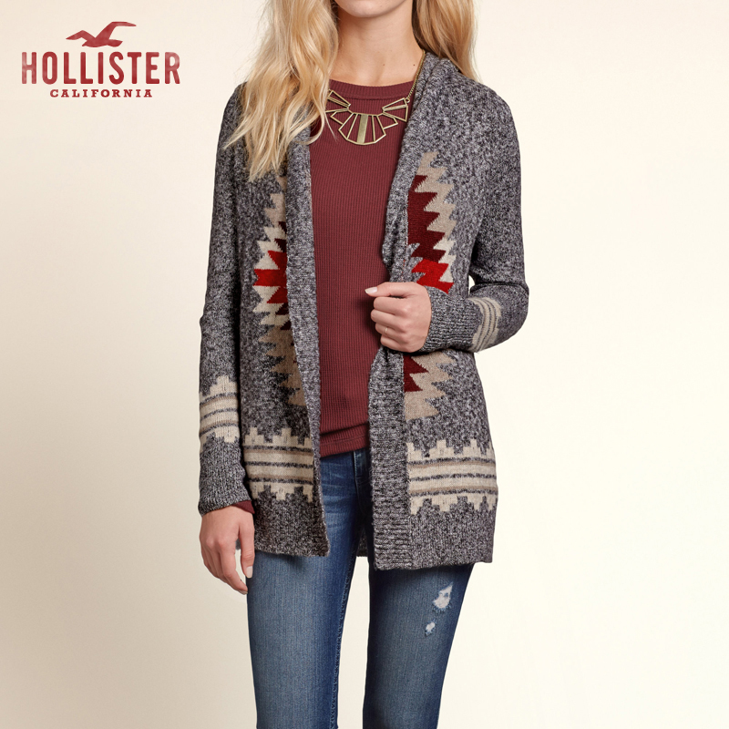 Hollister 图案连帽开衫 女 96944