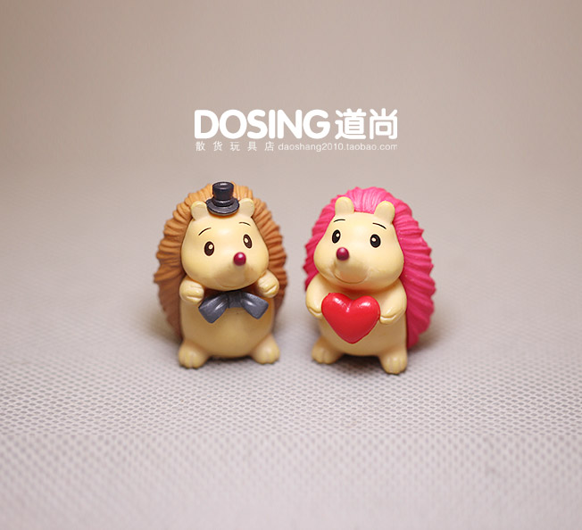 Foreign Trade Loose Goods Cartoon Q Version Germinate Animal Small Hedgehog Lovers Paparazzi Pendulum Solid Plastic Model