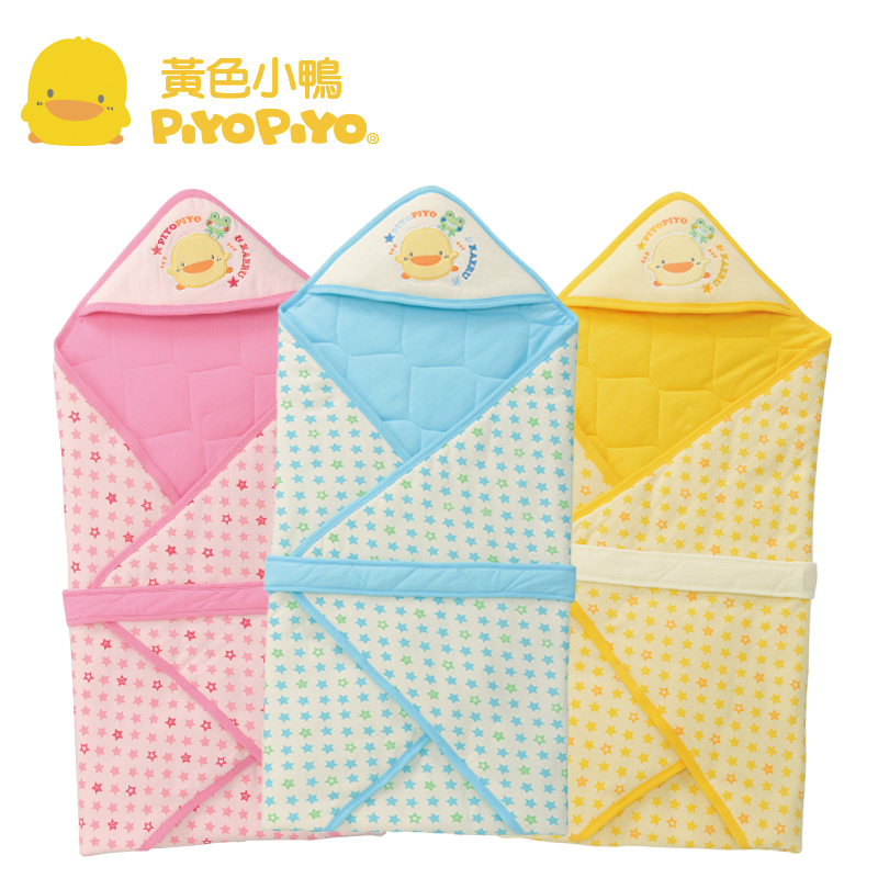 黄色小鸭星星抱被 棉品 春秋款 婴儿抱被 32133
