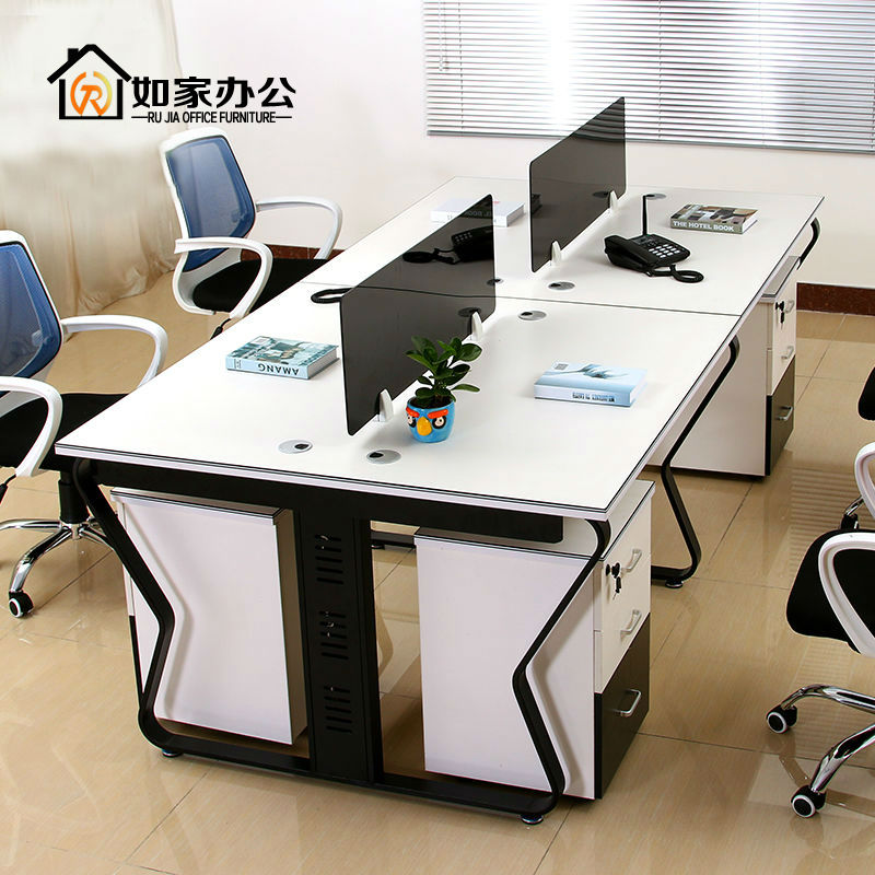 Staff desk 4-person office staff table and chair combination screen partition card seat simple modern desk