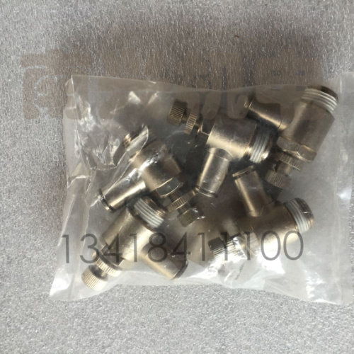 All copper nickel-plated Quick-plug throttle valve Quick-plug joint Metal one-way throttle Trachea quick-plug throttle valve