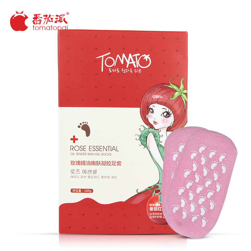 TOMATO PIE/番茄派玫瑰精油嫩肤凝胶足套160g*1 脚膜去角质去死皮