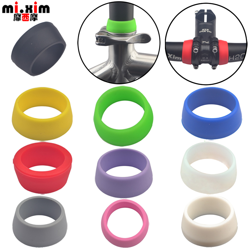 Mountain Bike Bicycle Silicone Seat Tube Cover Waterproof Ring Handlebar Color Waterproof Dust Cover Equipment