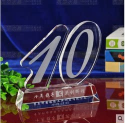 Company Chamber of Commerce 10Th Anniversary Cooperation Souvenir Crystal Trophy Medal/Crystal Crafts