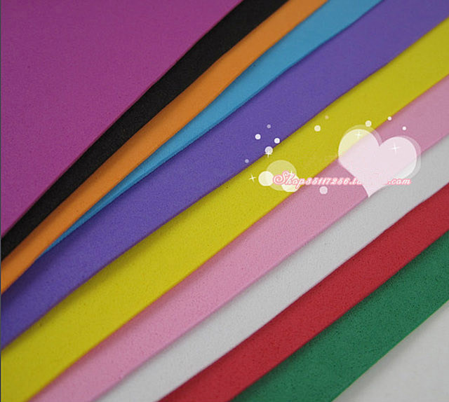 DIY handmade material color sponge paper foam paper handmade paper embossed paper 10 sheets for sale 2 5