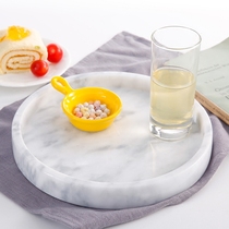 Shang marble tray Nordic simple storage desktop round tray jewelry bathroom storage tray