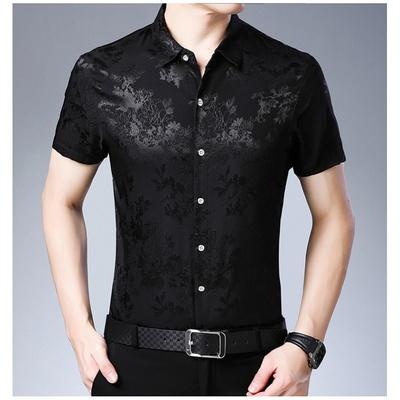 Faolong summer new (buy one get one free) trendy fashion short-sleeved cool and comfortable men's floral shirt