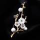 伶 达 饰品 Châu Âu và Mỹ retro giả ngọc trai hình bầu dục trâm brooch pin khăn choàng khóa tính khí đơn giản Trâm cài