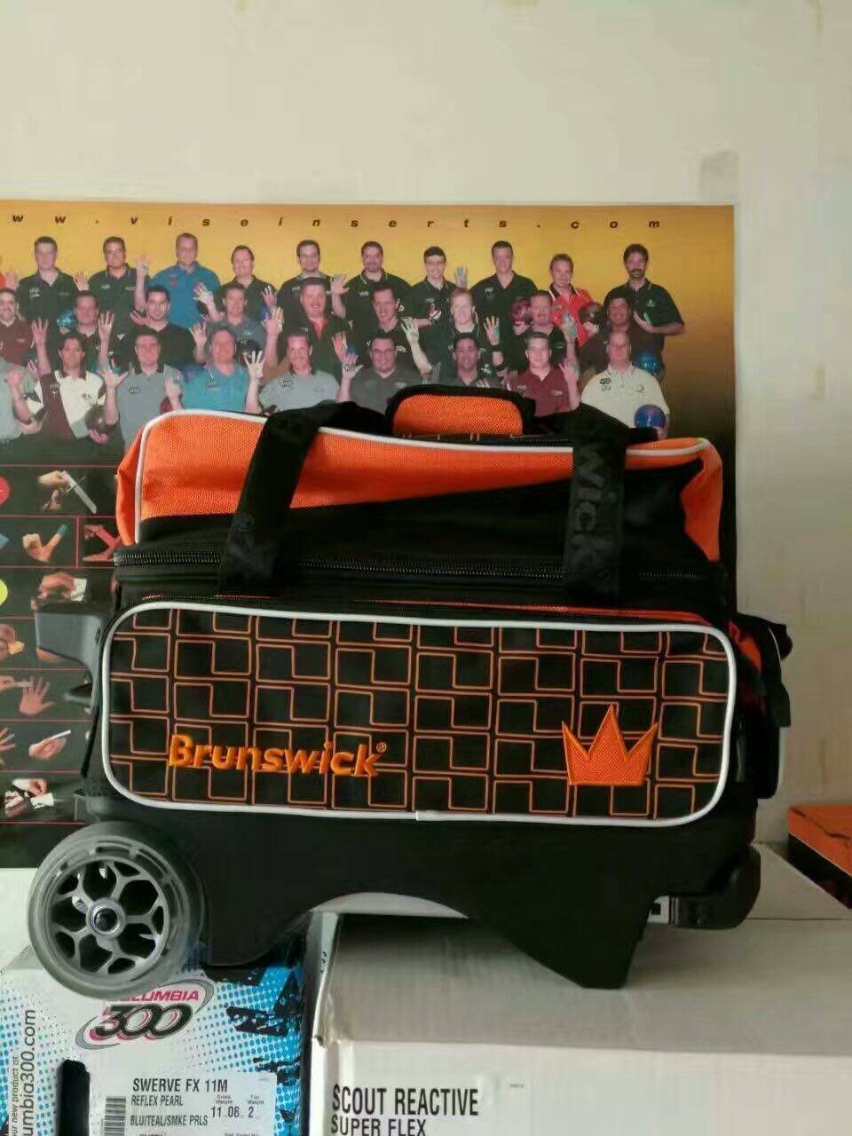 American Bene Domain Crown Bowling Double Ball Bag Orange Black Blue Black Red Black White