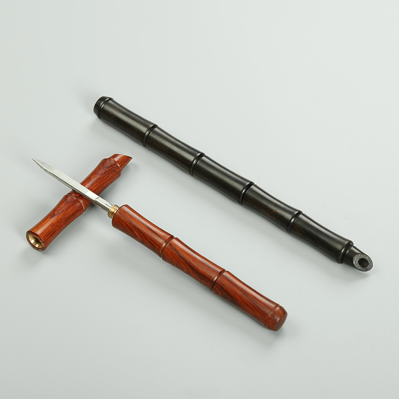 Porcelain heng tong kung fu tea tea accessories spend pear ebony puer tea knife home ChaZhen cone tea pry