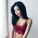 Anna mật ong sâu V gợi cảm đồ lót màu đỏ nữ không vòng thép ngực nhỏ tập hợp điều chỉnh loại nhận núm vú áo ngực