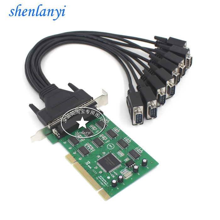 PCI to 232 serial port expansion card 8-port serial port card 1058 chip DB9 cable