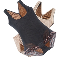 Large Yard Winter Thickening Plus Suede Sexy Lace Warm Underwear One-piece Suit Shapen Clothes Triangle Open Buttoned Corset Woman