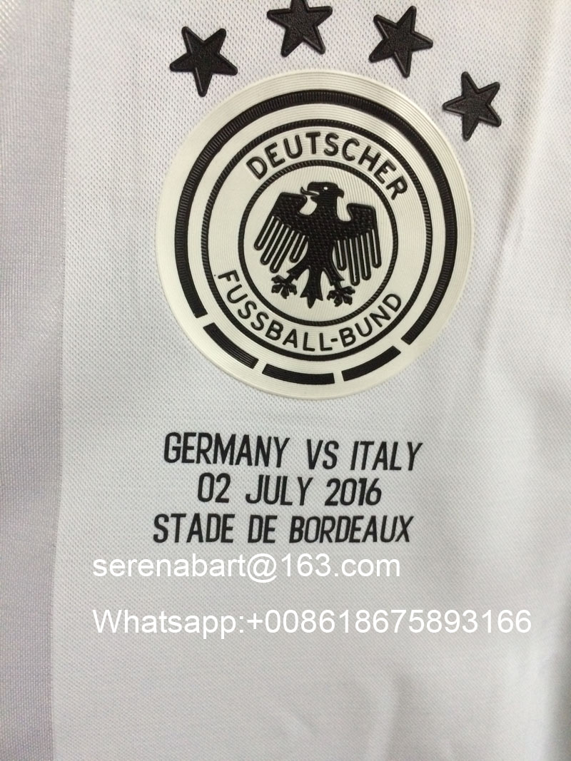 2016 Euro 2016 Germany against Italy against the chest printed football match against the other notes