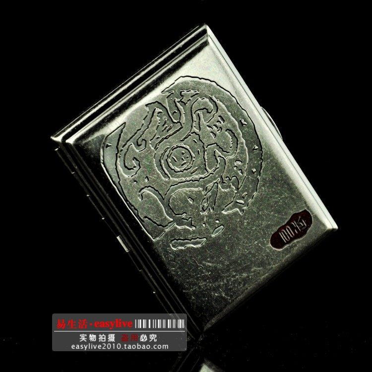 Double Gun (Four God Bestin Martial) 16 pure copper retro cigarette case ultra-thin creative automatic