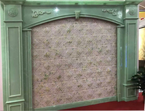 Imitation jade Roman column background wall full-body jade marble overall customized European style duplex villa Roman column