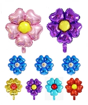 Colorful five-petal flower green leaf flower wedding wedding room Valentines Day marriage proposal decoration childrens birthday party arrangement