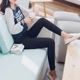 Quần legging đen mặc quần, quần bút chì, eo cao, chân thun, quần mỏng, quần lọt khe nữ, xuân hè - Quần tây thường quần áo Quần tây thường