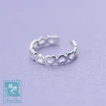 Silver time S925 sterling silver ring hollow love ring fashion tail ring personality temperament creative opening ring girl