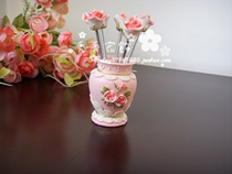 Farm house birthday gift creative wedding gift vase rose fruit fork