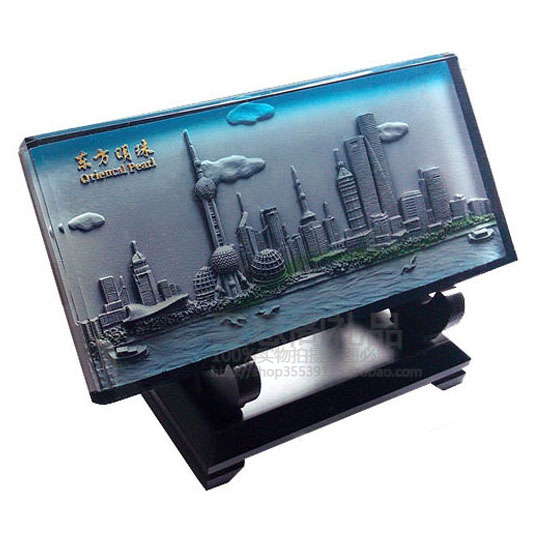 Crystal Reliefs Swing Piece Shanghai Featured Scenic Oriental Pearl Business Celebration Souvenirs to send old foreign gifts