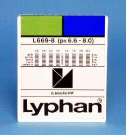 德国 L669-8 Lyphan 精密pH试纸,200片/盒 进口 精度范围6.6-8