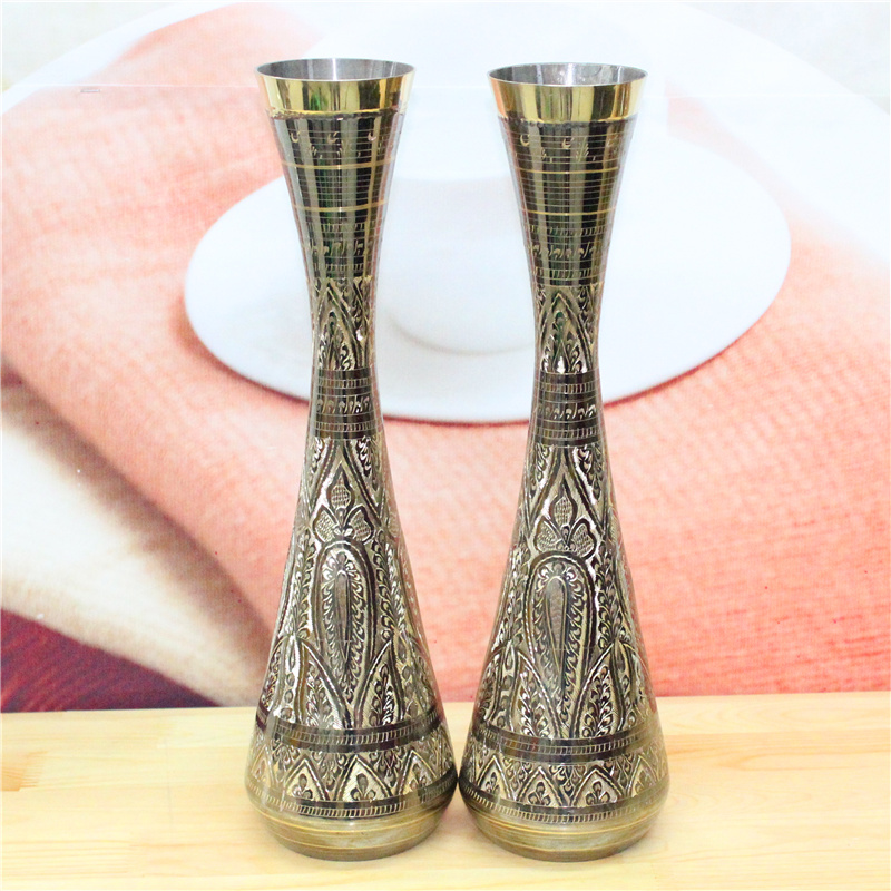 Pakistan Traditional Handicrafts Bronze Ware Bronze Sculpture 16 Inch Vase Home Swing Accessories Gift BT210