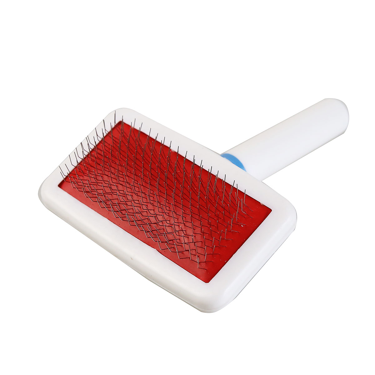 波奇网 宠物用品狗梳子白色边钢针梳套装犬猫按摩手柄美容梳