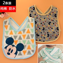 Non-shifting cotton waterproof bib baby large saliva towel thickened cross vest baby bib cant eat
