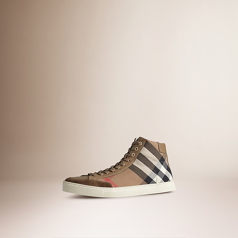 BURBERRY/博柏利House Check 格纹高帮运动鞋 39593741