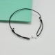 Hàn Quốc mới nhỏ và đáng yêu chi nhánh nhỏ 丫丫 S925 sterling bạc đơn giản tốt dây đỏ vòng chân nam và nữ dây thừng tay màu đen