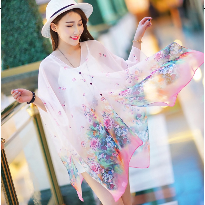 Anti-UV Fat MM sunscreen woman 100 Relaxed Snow-spinning Shirt 100 lap Holiday Driving bike Shoulder Jacket Woman