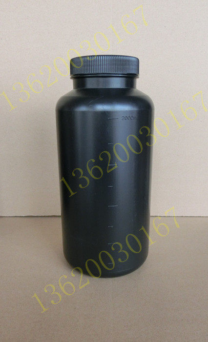 Plastic black large-mouth bottle HDPE light-proof bottle Sample bottle Powder bottle Sub-bottle 2000ml