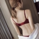 Ông Yunge thoải mái và căng thẳng-miễn phí không có vành ngủ thiết lập nhỏ vú rượu vang đỏ mỏng dây đeo vai đồ lót áo ngực mỏng đồ lót phụ nữ Bộ đồ lót