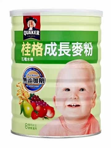 桂格成长麦粉-五种水果(500g/罐)台湾官网直邮进口
