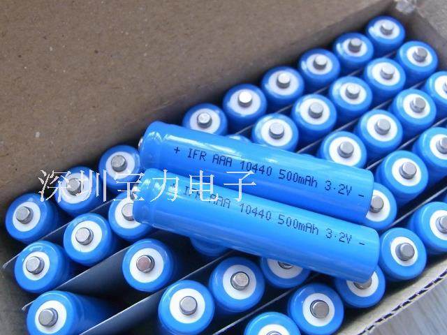 3 2v lithium iron phosphate rechargeable battery 10440 AAA 500mAh lithium iron phosphate battery 7 lithium battery